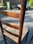 1950s Set of 2 Vintage Dark Wood and Rush Seat Ladder Back Chairs For Sale - Image 5 of 10