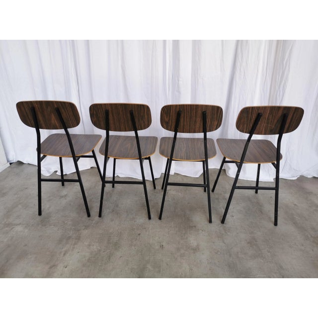 Vintage Industrial School Chairs from STOL Kamnik, 1970s, Set of 4 For Sale - Image 12 of 18
