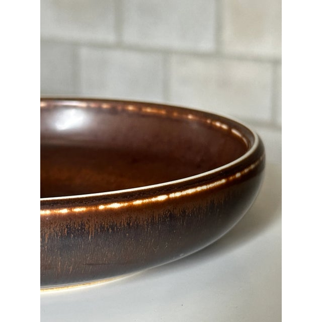 Mid-Century Modern 1950’s Carl Harry Stålhane for Rörstrand Ceramic Low Bowl For Sale - Image 3 of 7