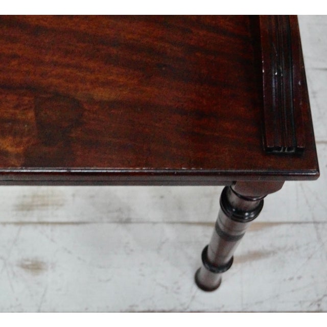 Brown Edwardian Hall Bench, 1901 For Sale - Image 8 of 10