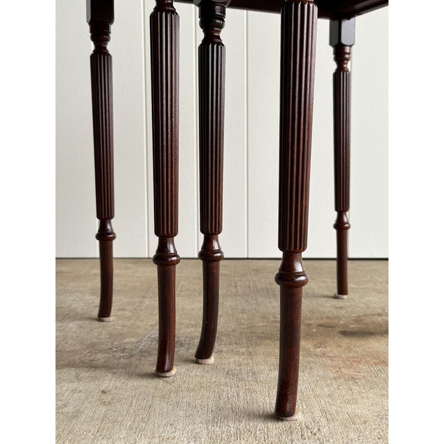 Pair of Vintage Mahogany Nesting Tables For Sale In Greensboro - Image 6 of 17