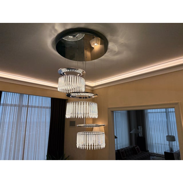 2010s Baccarat 3-Tier Lady Crinoline Chandelier For Sale - Image 5 of 7