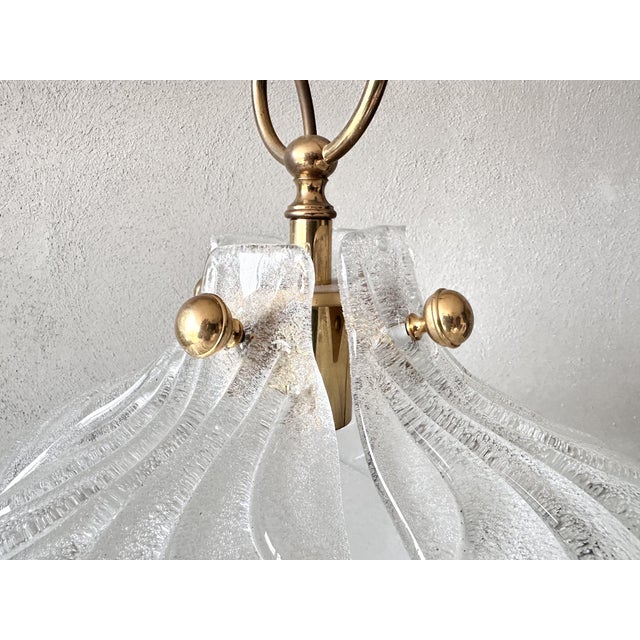 Vintage Murano Glass Leafs Pendant, 1970s For Sale - Image 12 of 15