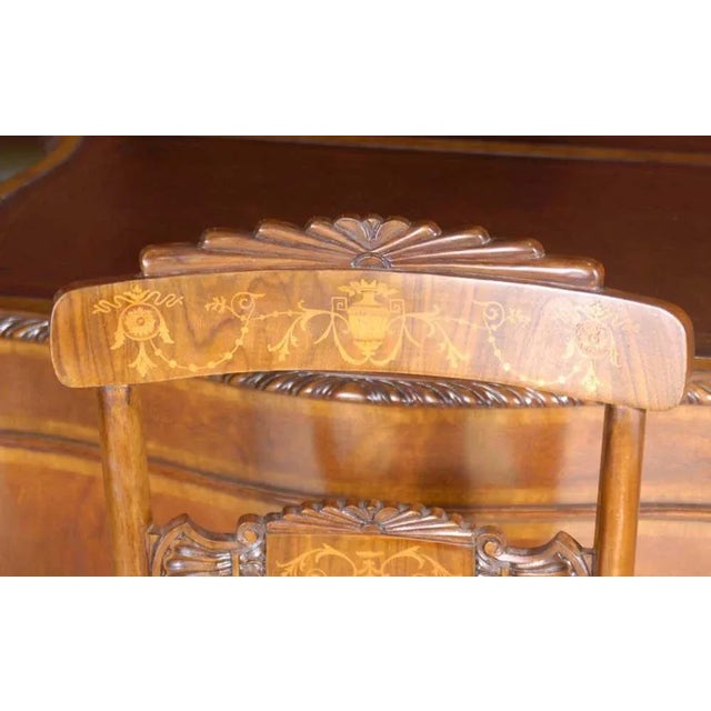 Brown English Regency Dining Chairs with Walnut Inlay, Set of 12 For Sale - Image 8 of 18