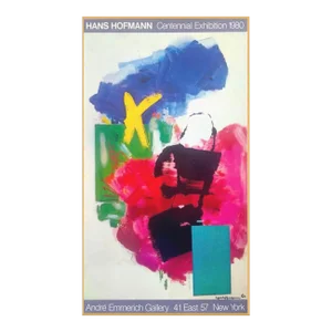 Sale! Vintage Original Hans Hofmann "Exabundantia, 1964” Signed Original Exhibition Emmerich Gallery Lithograph, Framed 1980
