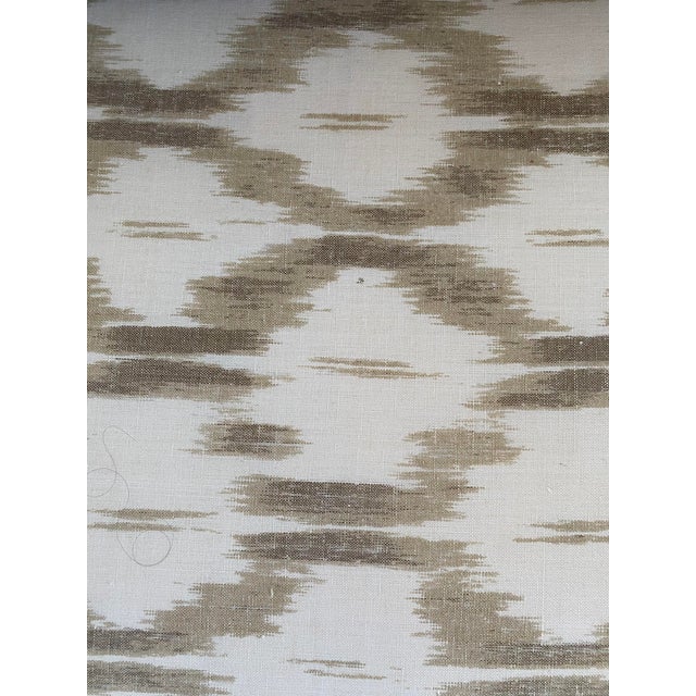 Taylor King Pencil Rattan Chairs Schumacher Santa Monica Ikat Fabric For Sale - Image 4 of 13