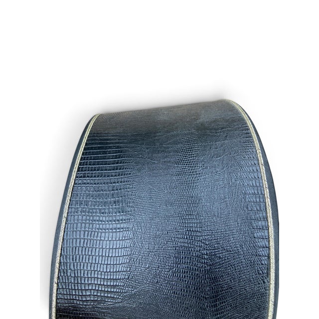 Mid 20th Century Vintage Mid-Century Stiffel Style Faux Alligator Bouillotte Lamp Shade For Sale - Image 5 of 9