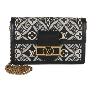 Black Blue Jacquard Since 1854 Dauphine Chain Wallet
