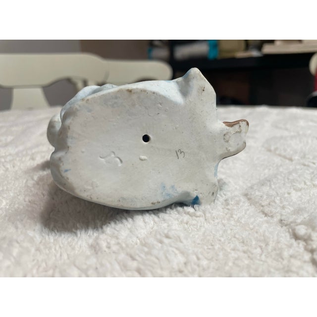 Vintage Bisque Porcelain Girl Figurine With Blue Bonnet For Sale In Providence - Image 6 of 8