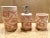 Italian Vintage Labrazel 3 Piece Toile Bath Set in Red Toile, Made in Italy, Includes Cup, Soap Dispenser and Cotton Jar For Sale - Image 3 of 9