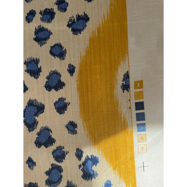 2020s Clarence House / Hill Brown Corbett Color Gold / Sapphire Sku 1353901 1 2/6 Yards Fabric For Sale - Image 5 of 5