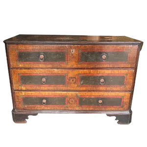 18th Century Continental Faux Painted Chest of Drawers