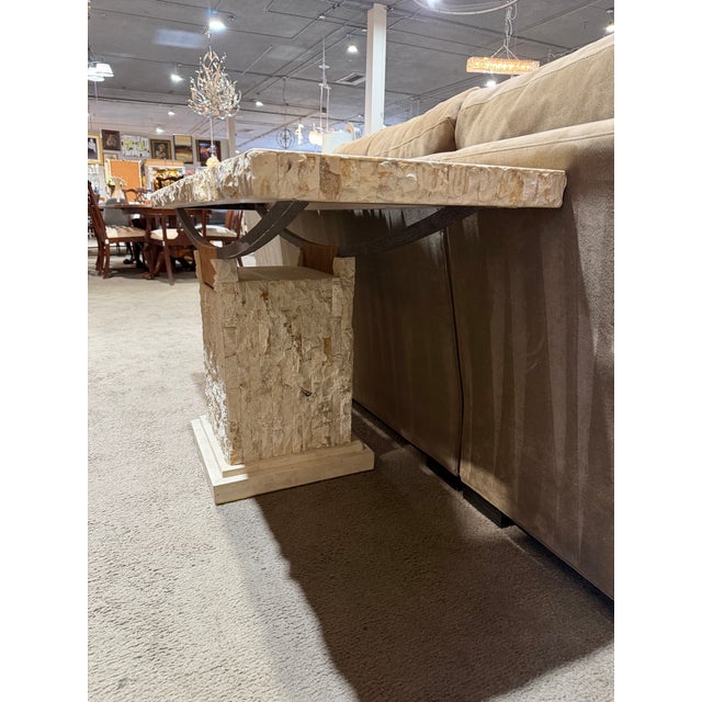 Postmodern Casa Bique Tessellated Stone Console Table For Sale - Image 3 of 7