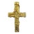 One-of-a-Kind Sculptural Wall Cross in Gilded Metallic Leather For Sale