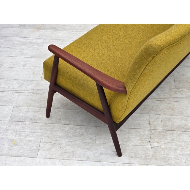 Vintage Danish Two-Seater Sofa in Furniture Wool and Teak Wood, 1960s For Sale - Image 18 of 18