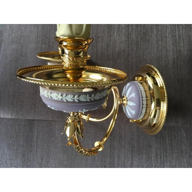 Postmodern Brass Porcelain Wall Lights, Italy, 1970s, Set of 2 For Sale - Image 18 of 18