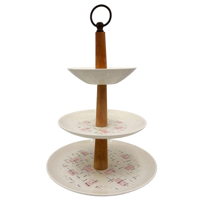 1950s "Tickled Pink" Serverware Dinner Plate Platter Bowl Set by Vernonware - 110 Piece For Sale - Image 13 of 18