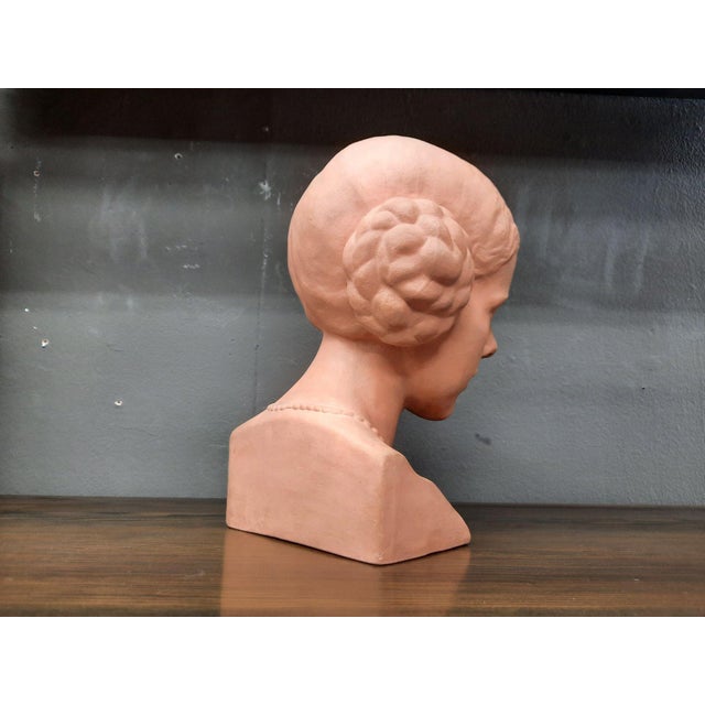 Fritz Wolber, Bust of a Woman, 1920s-1940s, Clay For Sale - Image 4 of 13