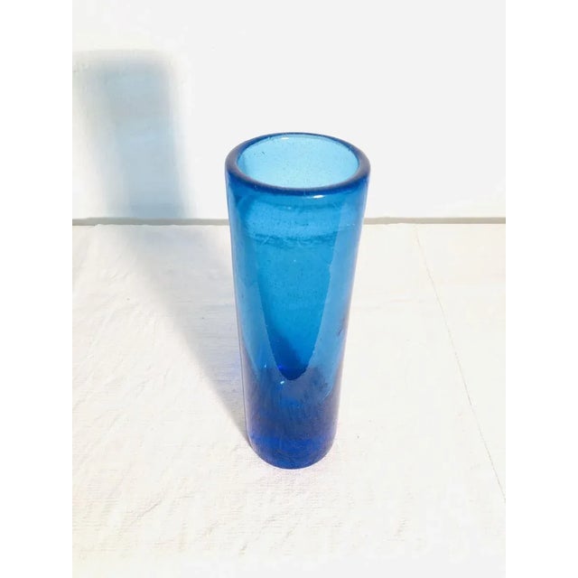 Vintage Scandinavian Glass Cylinder Vase, 1970s For Sale - Image 6 of 11