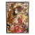 Large Signed Vintage Figurative Abstract Portrait Painting of Woman in Headdress For Sale