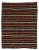 Striped Vintage Turkish Kilim Rug- 7′7″ × 10′ For Sale