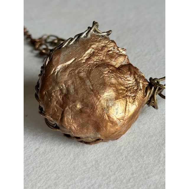 Vintage Artisan Smoky Quartz Mixed Media Statement Necklace For Sale - Image 9 of 16