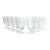 1950s Vintage Mid-Century 8 Footed Juice Glasses, Criss-Cross X Fishnet Cuts For Sale