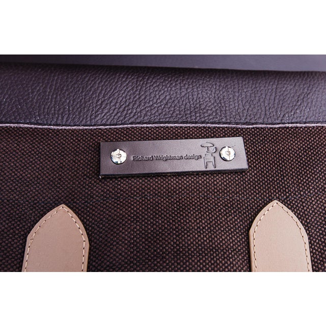 Richard Wrightman "Chatwin" Counter Chairs in White Oak and Leather For Sale - Image 12 of 15