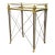 Vintage Maison Jansen Style Hollywood Regency Accent Table | French Neoclassical Brass Lion Head & Paw Feet | Glass Top Side Table For Sale