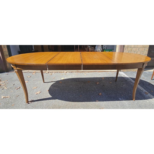 Refinished Mid-Century Drexel Consulate Series Solid Walnut Dining Table For Sale - Image 9 of 12
