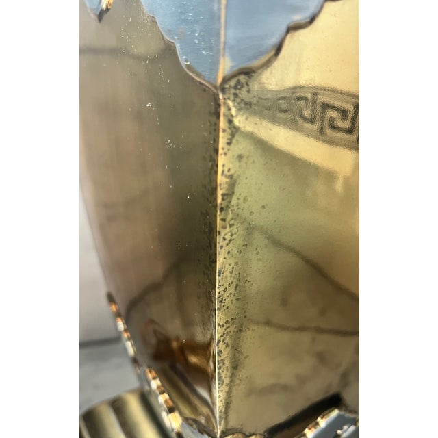 Late 20th Century Chinoiserie Brass Table Lamps - a Pair For Sale - Image 17 of 18