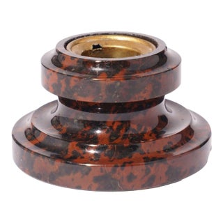 Cornish Circular Open Top Serpentine Stone Inkwell, C. 1800's For Sale