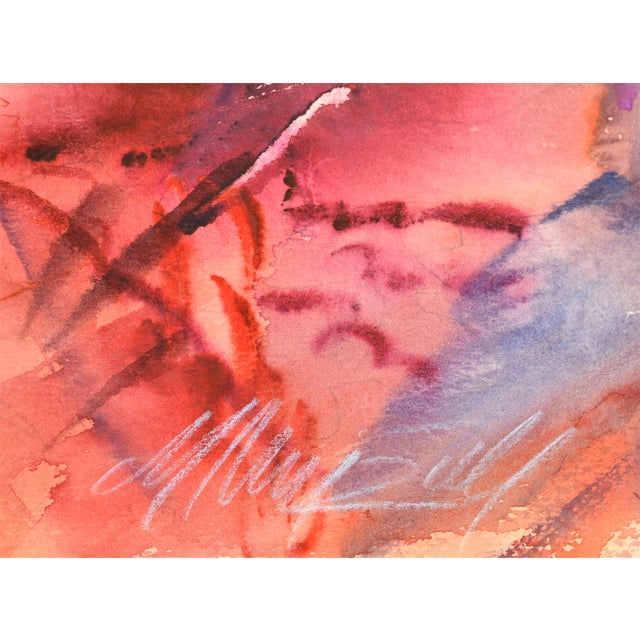 Malda Muizule, Nude In the Wind, 1980s, Watercolor For Sale - Image 4 of 7