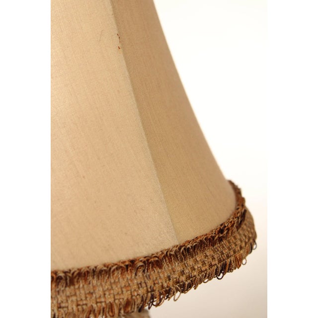 Distressed Painted Finish Pair Wrought Iron Table Lamps For Sale - Image 11 of 12