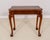 Chippendale Style Burl Walnut Flip Top Inlaid Game Table For Sale - Image 9 of 15