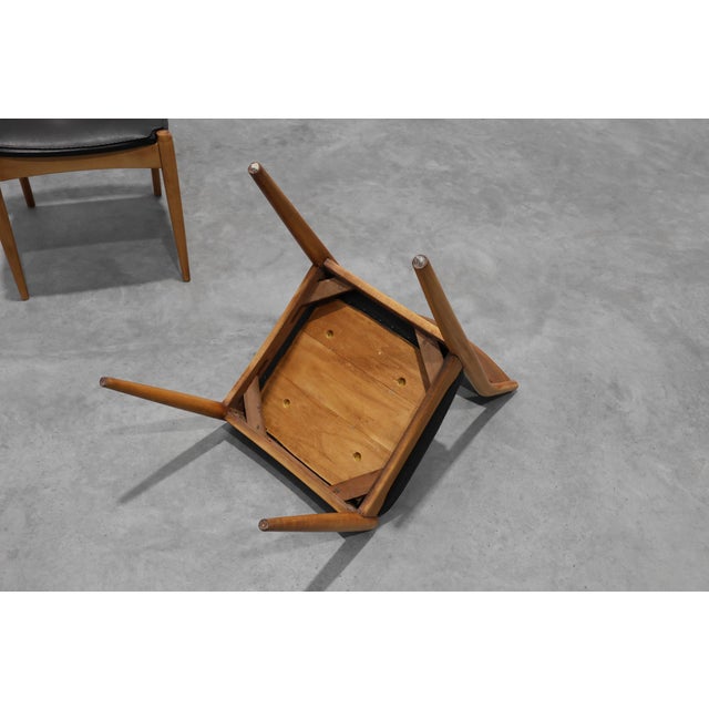 Mid-Century Modern Belgian Teak Dining Chairs, 1960s, Set of 6 For Sale - Image 15 of 16