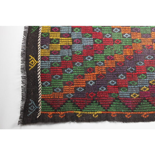 Vintage Nomadic Kilim Rug-6’6’x7’5" For Sale - Image 11 of 14