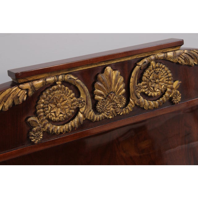 Wood John Widdicomb Russian Empire King Size Walnut Bed For Sale - Image 7 of 14