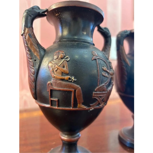 19th Century Egyptomania Urns by Wilhelm Schiller.