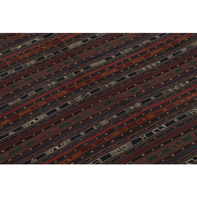 Rug & Kilim 1950s Vintage Shahsavan Tribal Persian Kilim Rug With Stripes For Sale - Image 4 of 7