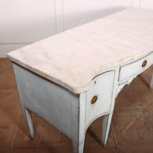 White Swedish Pine Serpentine Sideboard For Sale - Image 8 of 11