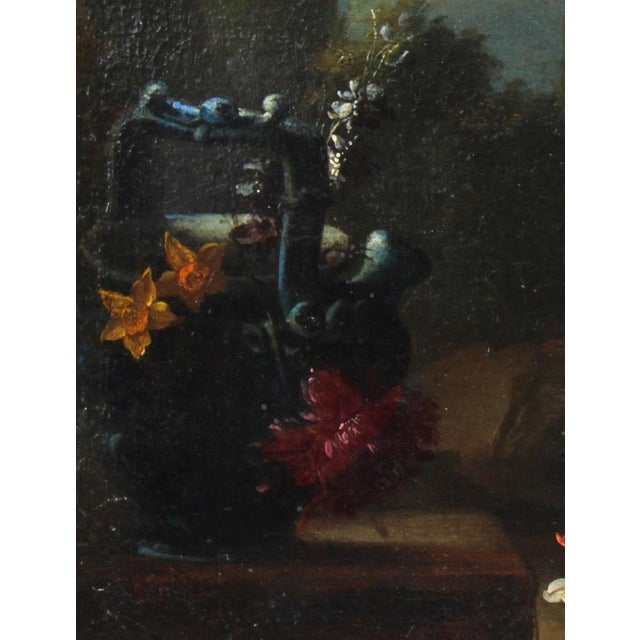 Floral Still Life, 18th-Century, Oil on Canvas, Framed For Sale - Image 5 of 11