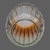 Fluted Glass Vase Ombre Color Green at Top Amber-Orange at Base 10'' Tall For Sale - Image 6 of 8