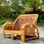 Wood Vintage Coastal 1950s Pencil Reed Lounge Chair For Sale - Image 7 of 7