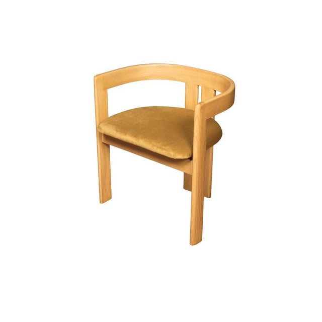 Pigreco Chairs in Bent Wood and Upholstered Fabric by Afra and Tobia Scarpa for Gavina, 1960s, Set of 6 For Sale - Image 3 of 5