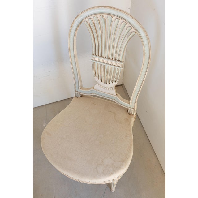 19th Century Set of 6 Louis XVI Dining Chairs, Including 2 Arm Chairs For Sale - Image 10 of 17