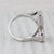 Silver 0.35ctw Diamond Ceramic Flower Cocktail Ring 14k White Gold Size 7.25 For Sale - Image 8 of 8