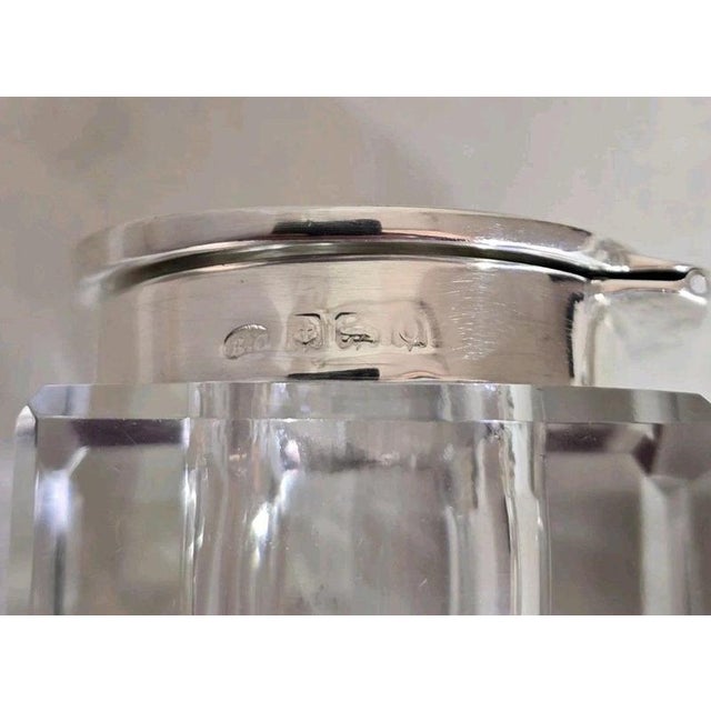 Antique Art Nouveau Sterling Silver & Cut Glass Inkwell Standish, 1912 For Sale - Image 11 of 14