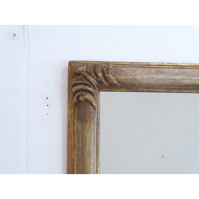 French Antique Continental Carved Corner Mirror For Sale - Image 3 of 4