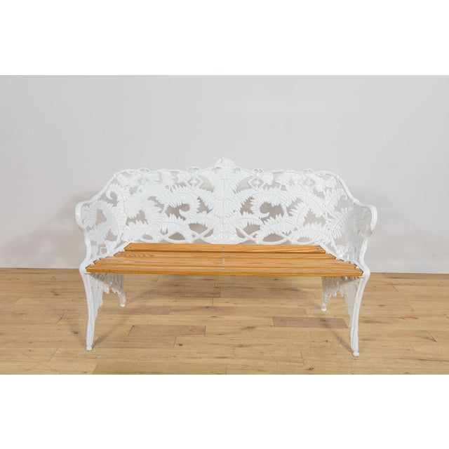 1950s Victorian Coalbrookdale Garden Set with Bench and Armchairs, United Kingdom, 1950s, Set of 3 For Sale - Image 5 of 18